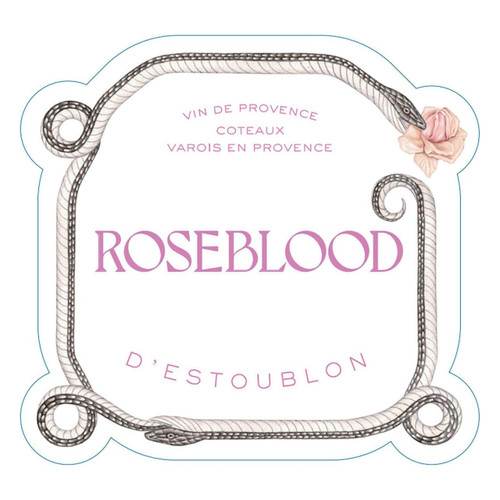 Label/Bottle shot for Chateau D'Estoublon Coteaux Varois en Provence Roseblood Rose 2023 1.5L
