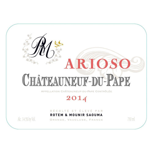 Label/Bottle shot for Rotem & Mounir Saouma Chateauneuf-du-Pape Arioso 2020 750ml