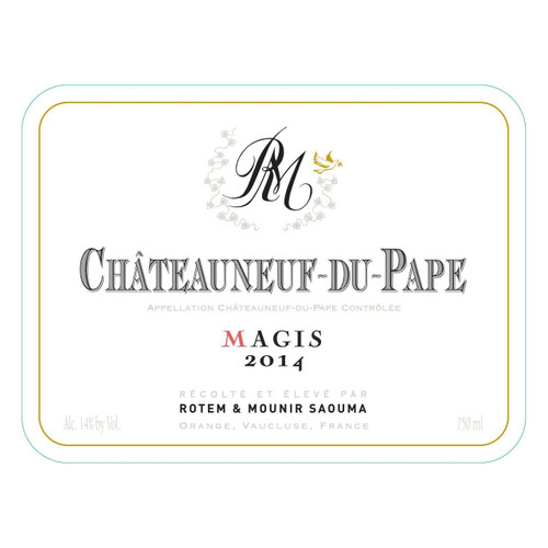 Label/Bottle shot for Rotem & Mounir Saouma Chateauneuf-du-Pape Magis Blanc 2021 750ml