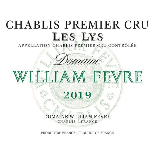 Label/Bottle shot for Domaine William Fevre Chablis 1er Cru Les Lys 2020 750ml