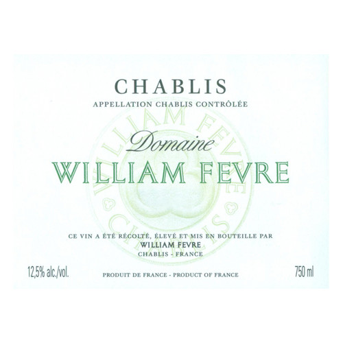 Label/Bottle shot for Domaine William Fevre Chablis 2022 750ml