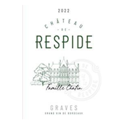 Label/Bottle shot for Chateau de Respide Graves Blanc 2020 750ml Label/Bottle shot for Chateau de Respide Graves Blanc 2020 750ml