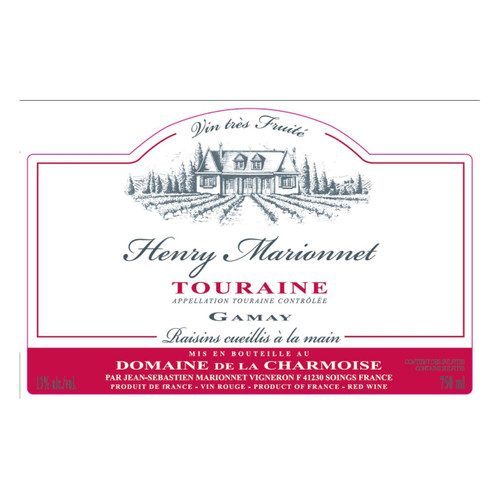 Label/Bottle shot for Henry Marionnet Touraine Gamay 2021 750ml