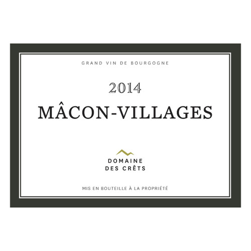 Label/Bottle shot for Domaine des Crets Macon-Villages 2021 750ml