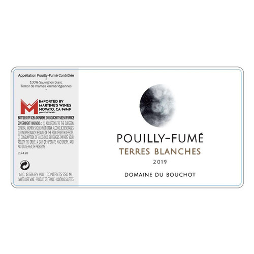 Label/Bottle shot for Domaine du Bouchot Pouilly-Fume Terres Blanches 2022 750ml