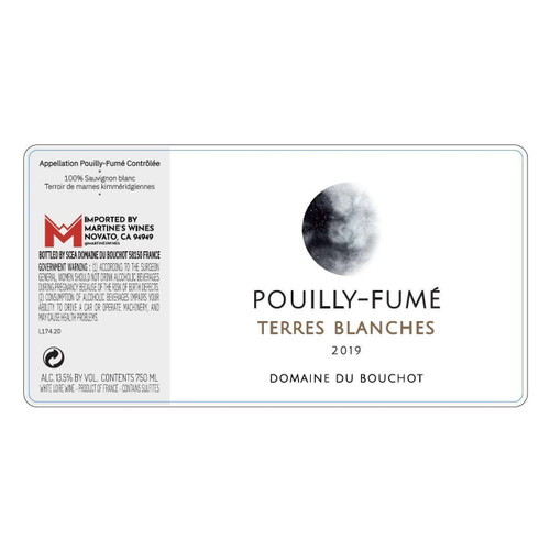 Label/Bottle shot for Domaine du Bouchot Pouilly-Fume Terres Blanches 2022 1.5L