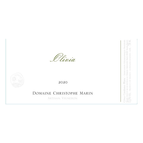 Label/Bottle shot for Domaine Christophe Marin Cotes Catalanes Olivia 2022 750ml