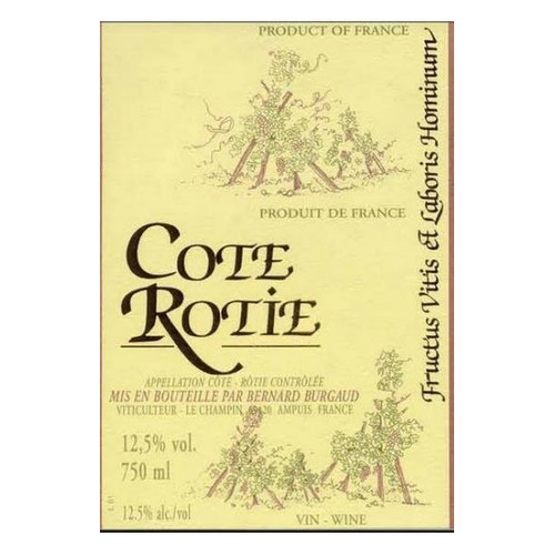 Label/Bottle shot for Bernard Burgaud Cote Rotie 2022 750ml