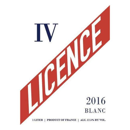 Label/Bottle shot for Licence IV Blanc 2020 1L