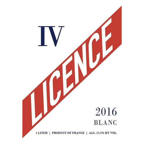 Label/Bottle shot for Licence IV Blanc 2019 250ml