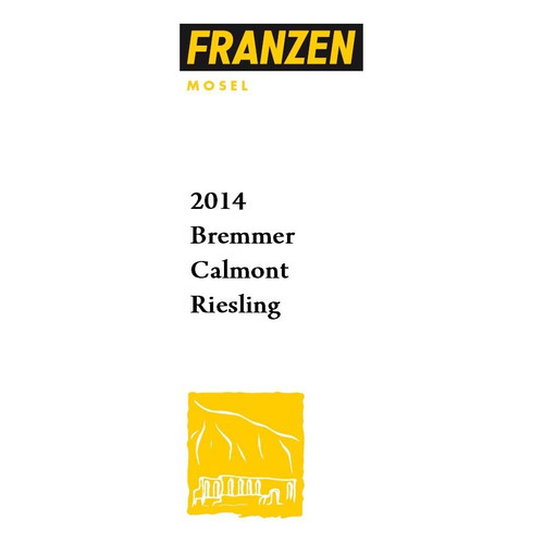 Label/Bottle shot for Weingut Reinhold Franzen Riesling Bremmer Calmont Trocken 2020 750ml