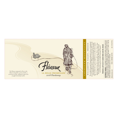 Label/Bottle shot for Flaneur Wines Chardonnay La Belle Promenade Chehalem Mountains 2021 750ml