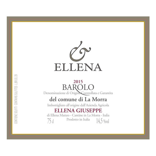 Label/Bottle shot for Ellena Giuseppe Barolo del Comune di La Morra 2019 750ml