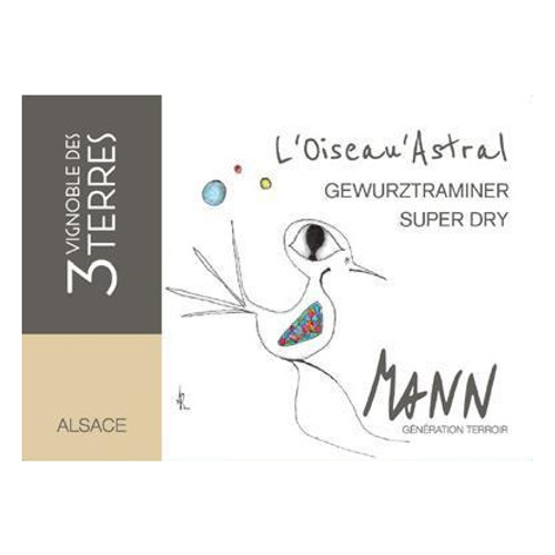 Label/Bottle shot for Domaine Mann - Vignoble Des 3 Terres Alsace Riesling Happy Lemon 2022 750ml