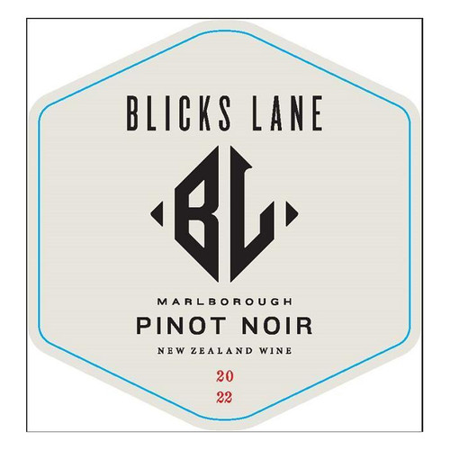Label/Bottle shot for Blicks Lane Vineyards Pinot Noir Marlborough 2022 750ml