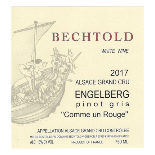 Domaine Bechtold Pinot Gris "Comme un Rouge" Grand Cru Engelberg 2021 750ml Domaine Bechtold Pinot Gris "Comme un Rouge" Grand Cru Engelberg 2021 750ml