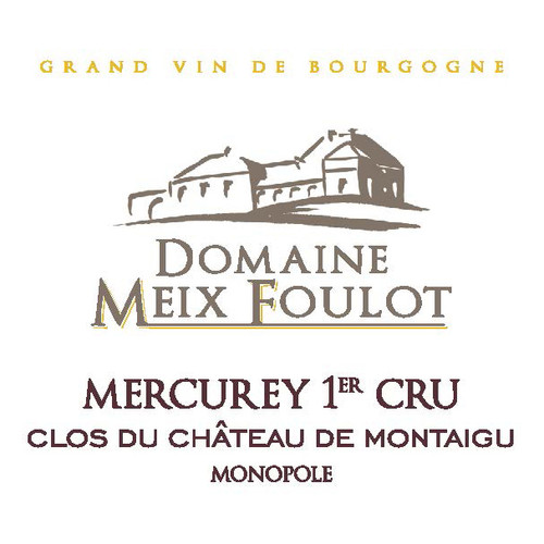 Domaine Meix Foulot Mercurey Rouge 1er Cru "Clos du Château de Montaigu - Monopole" 2019 1.5L Domaine Meix Foulot Mercurey Rouge 1er Cru "Clos du Château de Montaigu - Monopole" 2019 1.5L