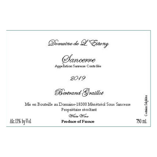 Domaine de l'Estang Sancerre 2023 750ml Domaine de l'Estang Sancerre 2023 750ml