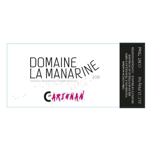 Domaine La Manarine Carignan Vaucluse Rouge 2021 750ml Domaine La Manarine Carignan Vaucluse Rouge 2021 750ml