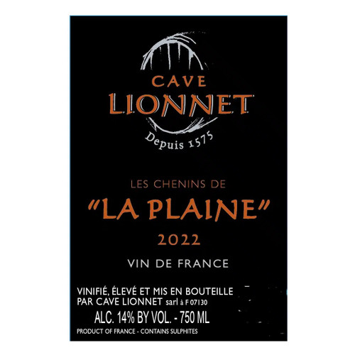 Domaine Lionnet "Les Chenins de la Plaine" Vin de France 2022 750ml