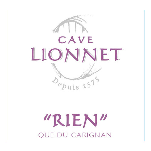 Domaine Lionnet "Rien" Que du Carignan Vin de France 2022 750ml