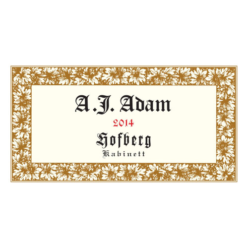 A.J. Adam Riesling Dhroner Hofberg Kabinett 2023 750ml