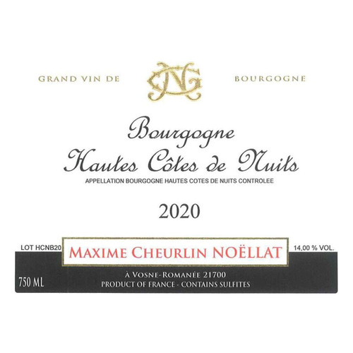 Maxime Cheurlin Noellat Bourgogne Hautes Cotes de Nuits Blanc 2021 750ml