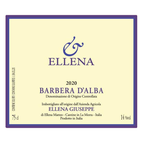 Ellena Giuseppe Barbera d'Alba 2022 750ml Ellena Giuseppe Barbera d'Alba 2022 750ml