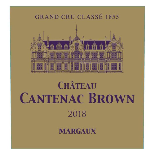 Chateau Cantenac Brown Margaux 3eme Grand Cru Classe 2018 750ml