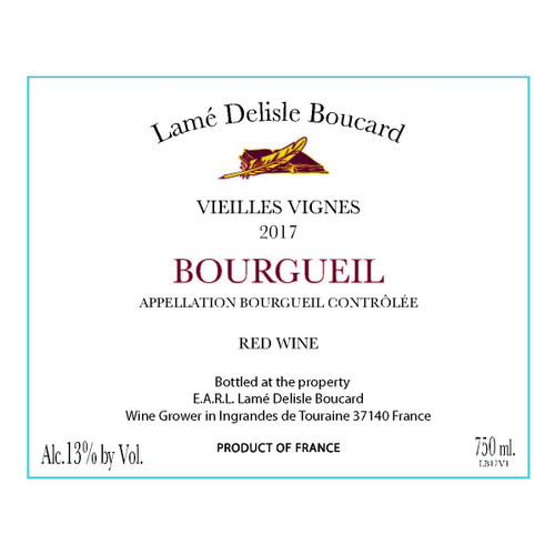 Lame Delisle Boucard Bourgueil "Vieilles Vignes" 2021 750ml Lame Delisle Boucard Bourgueil "Vieilles Vignes" 2021 750ml