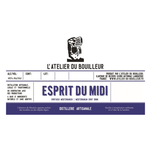 L'Atelier Du Bouilleur Esprit du Midi NV 700ml