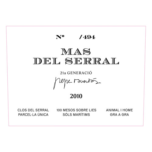 Mas Del Serral Barcelona Brut Nature 21a Generacio Clos Del Serral 2013 750ml