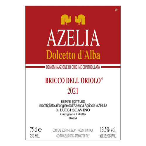 Azelia Dolcetto d'Alba Bricco dell'Oriolo 2023 750ml Azelia Dolcetto d'Alba Bricco dell'Oriolo 2023 750ml
