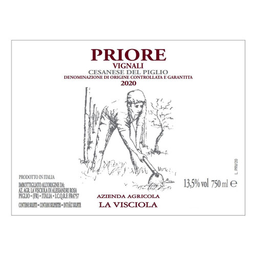 Azienda Agricola La Visciola Cesanese Del Piglio Priore Mozzatta