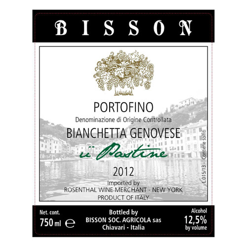 Bisson Bianchetta Genovese, “u Pastine”, Portofino Bianco 2023 750ml Bisson Bianchetta Genovese, “u Pastine”, Portofino Bianco 2023 750ml