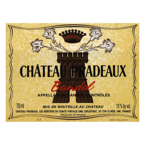 Château Pradeaux Bandol Rouge 2019 750ml Château Pradeaux Bandol Rouge 2019 750ml