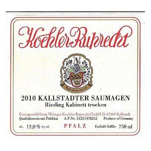 Koehler-Ruprecht Riesling Kallstadter Saumagen Kabinett Trocken 2021 750ml