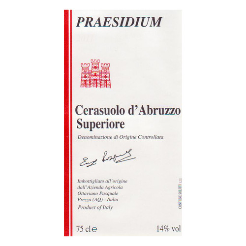 Praesidium Cerasuolo d'Abruzzo Superiore 2023 750ml