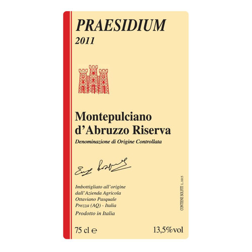 Praesidium Montepulciano d'Abruzzo Riserva 2020 750ml
