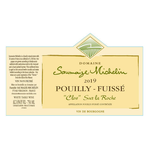 Domaine Saumaize-Michelin Pouilly-Fuisse Clos Sur La Roche 2022 750ml
