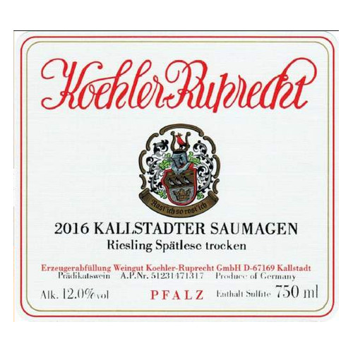 Koehler-Ruprecht Riesling Kallstadter Saumagen Spatlese Trocken 2021 750ml