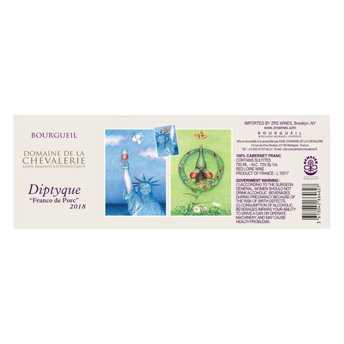 Domaine de la Chevalerie Diptyque Franco de Porc Bourgueil 2018 750ml