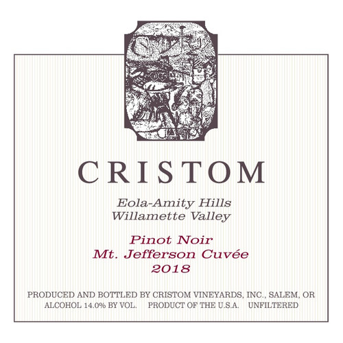 Cristom Vineyards Pinot Noir Mt. Jefferson Cuvee Willamette Valley 2023 375ml