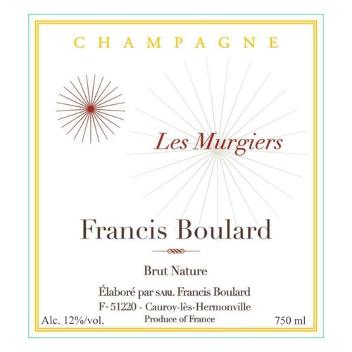 Francis Boulard Champagne Brut Nature Blanc de Noirs Les Murgiers (2020 Base) NV 1.5L