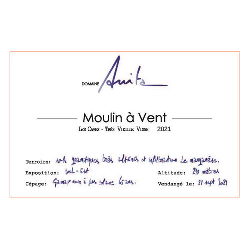 Domaine Anita Moulin-a-Vent Tres Vieille Vigne Les Caves 2023 750ml