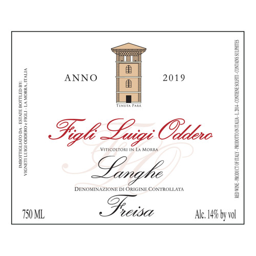 Figli Luigi Oddero Langhe Freisa 2021 750ml