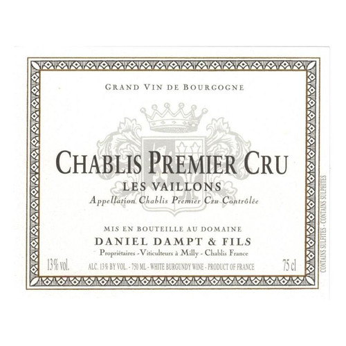 Product image for Daniel Dampt & Fils Chablis 1er Cru Les Vaillons 2023 750ml