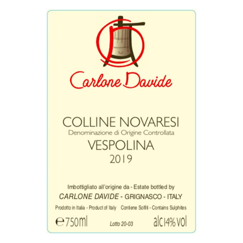 Product image for Davide Carlone Vespolina Colline Novaresi 2023 750ml Product image for Davide Carlone Vespolina Colline Novaresi 2023 750ml