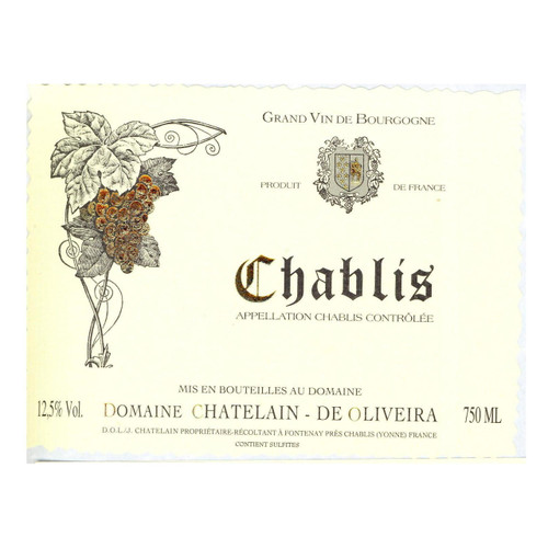 Product image for Domaine Chatelain De Oliveira Chablis 2023 750ml