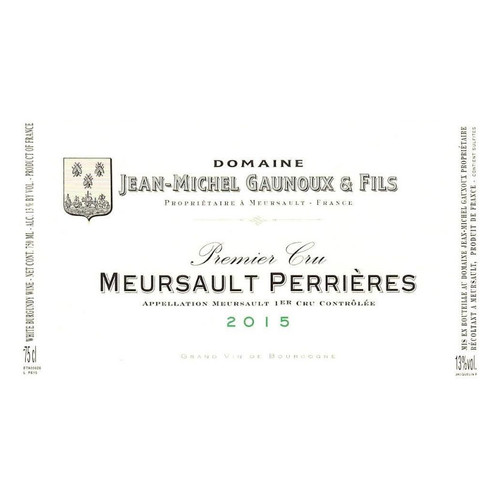 Product image for Domaine Jean-Michel Gaunoux Meursault 1er Cru Perrieres 2015 750ml